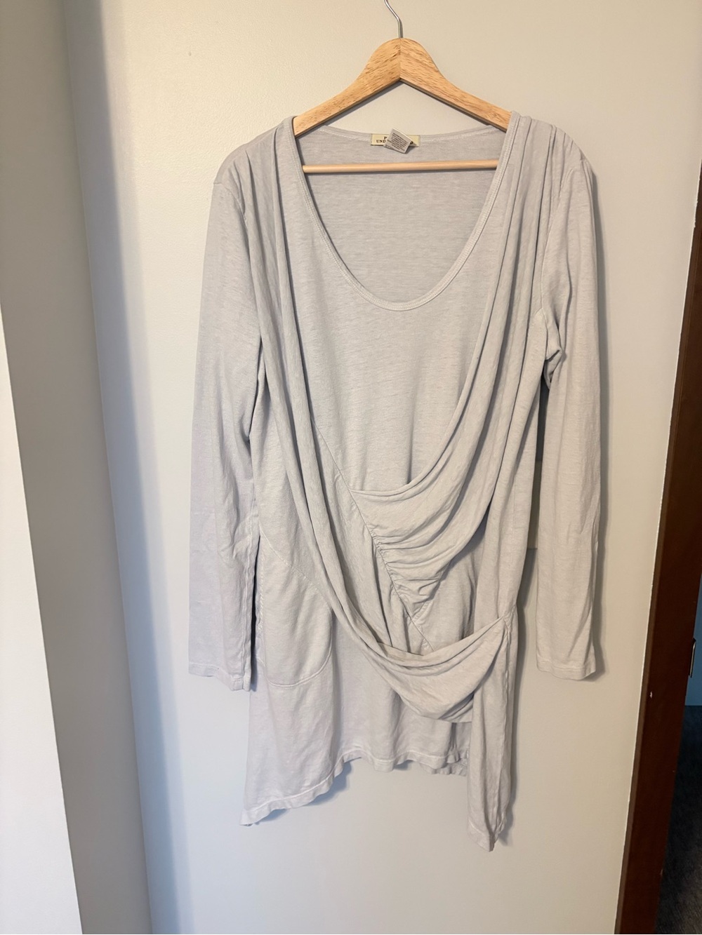Prairie Underground Light Gray blue Draped Long Sleeve Tunic
